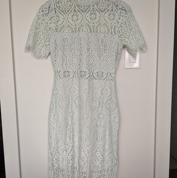 Lulu's Light Mint Blue Lace Dress - Picture 4 of 6